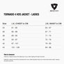 Size chart for REVIT Tornado 4 H2O Jacket - Ladies