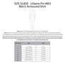 KNOX Size Chart - Urbane Pro MK3 Men's Shirt
