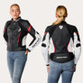 Jacket Xena 4 Ladies - White-Neon Red