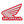 700.0015 Honda Wing LH Tank Sticker 133mm Red_Silver