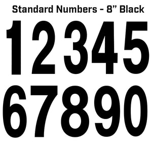 Standard Number 8" Black