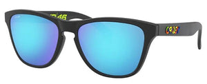 Oakley Frogskins XS Sunglasses - Valentino Rossi Sig. Series - Pol Black with Prizm Sapphire Lens